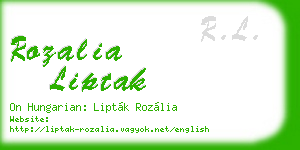 rozalia liptak business card