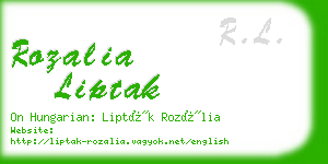 rozalia liptak business card